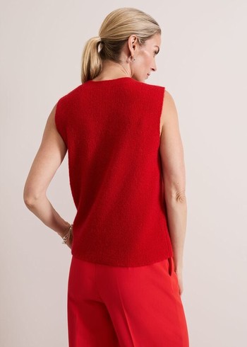 Phase Eight Daniella Mohairted Knitwear Red Australia | QK5034128